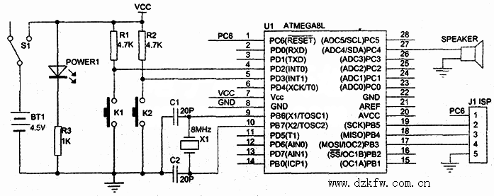 用单片机制作一个属于自己的音乐盒ATMEGA8L musical box
