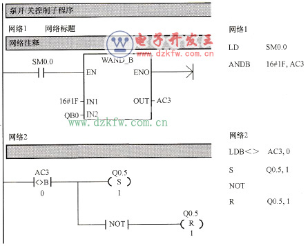 泵开/关控制子程序