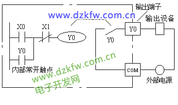 输出继电器的等效电路