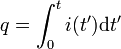 q=\int_0^t i(t') \mathrm{d}t'