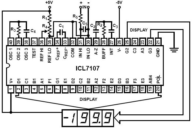 ICL7107ͼŹܼӦõ·ͼ