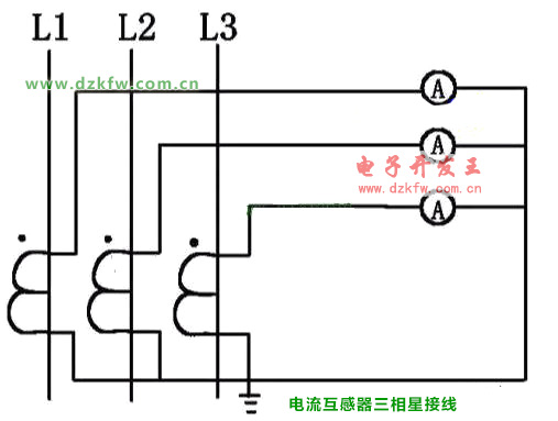电流互感器三相星接线