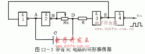 带有RC电路的环形振荡器电路