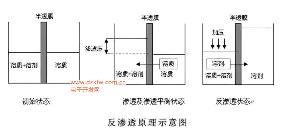 反渗透膜的工作原理图解